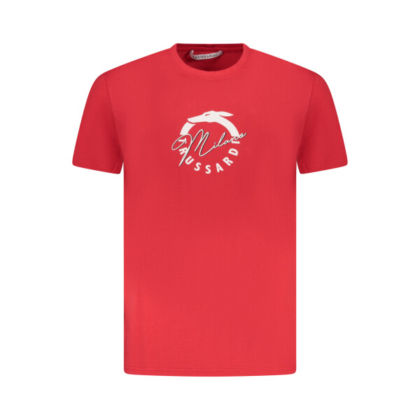 Trussardi Ανδρικό Κόκκινο T-shirt με print λογότυπο