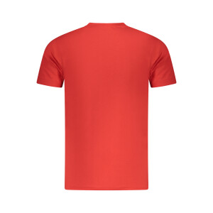 CAVALLI CLASS Ανδρικό Κόκκινο T-Shirt με κοντά μανίκια και λογότυπο