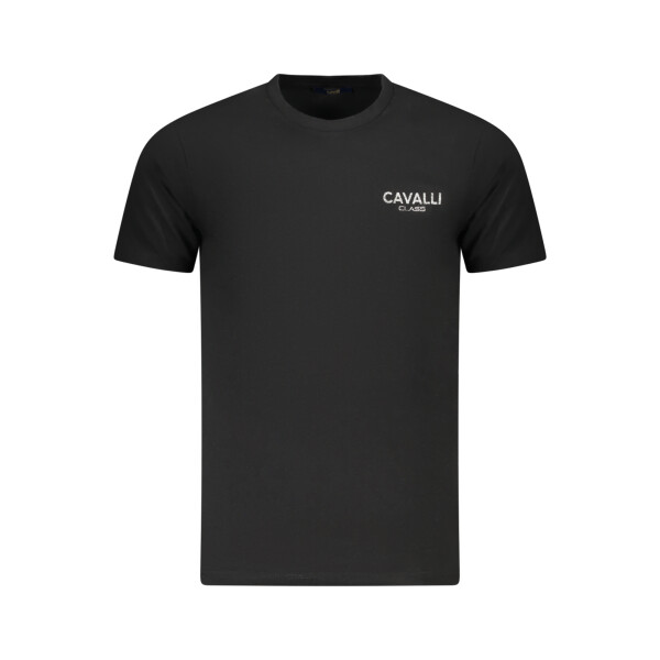 CAVALLI CLASS Ανδρικό Μαύρο T-Shirt με κοντά μανίκια και λογότυπο