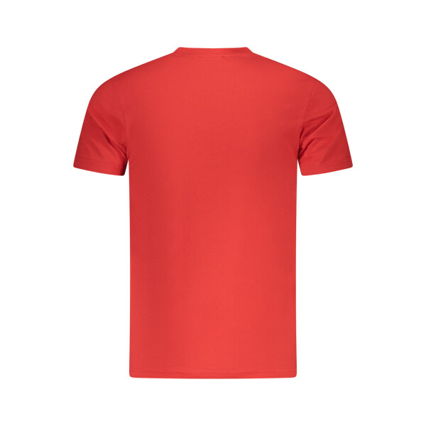 CAVALLI CLASS Ανδρικό Κόκκινο T-shirt με στρογγυλή λαιμόκοψη και print λογότυπο