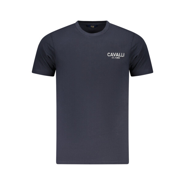 CAVALLI CLASS Ανδρικό Μπλε T-Shirt με print λογότυπο