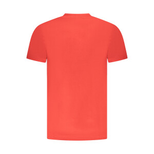 CAVALLI CLASS Ανδρικό Κόκκινο T-Shirt με στρογγυλή λαιμόκοψη και λογότυπο