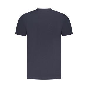 CAVALLI CLASS Ανδρικό Μπλε T-shirt με κοντά μανίκια και λογότυπο