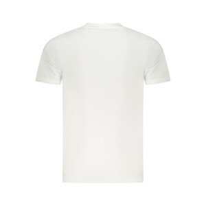 CAVALLI CLASS Ανδρικό Λευκό T-shirt με print λογότυπο