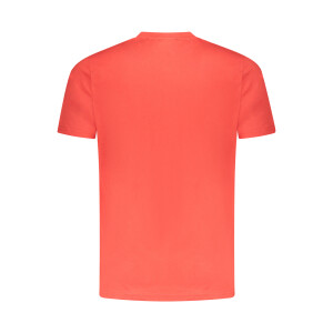 CAVALLI CLASS Ανδρικό Κόκκινο T-shirt με στρογγυλή λαιμόκοψη και λογότυπο