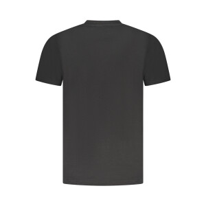 CAVALLI CLASS ανδρικό μαύρο T-shirt με κοντά μανίκια και λογότυπο