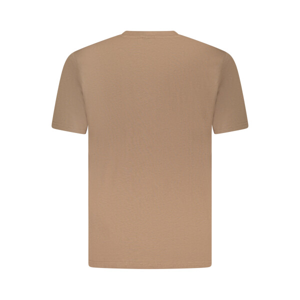 U.S. GRAND ανδρικό t-shirt σε καφέ χρώμα με στρογγυλή λαιμόκοψη και λογότυπο