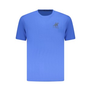 U.S. GRAND ανδρικό μπλε t-shirt με στρογγυλή λαιμόκοψη και print λογότυπο