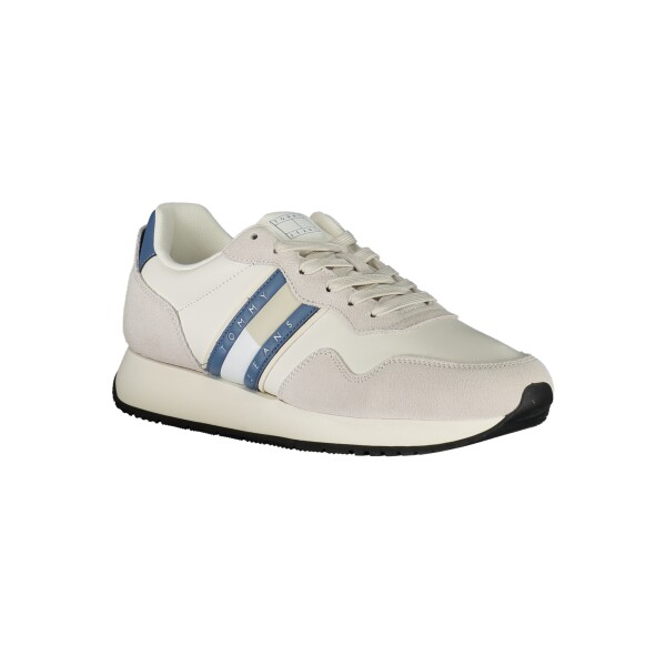 Tommy Hilfiger ανδρικά λευκά sneakers με μπλε λεπτομέρειες