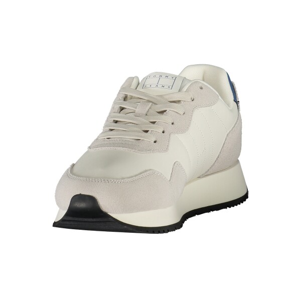 Tommy Hilfiger ανδρικά λευκά sneakers με μπλε λεπτομέρειες