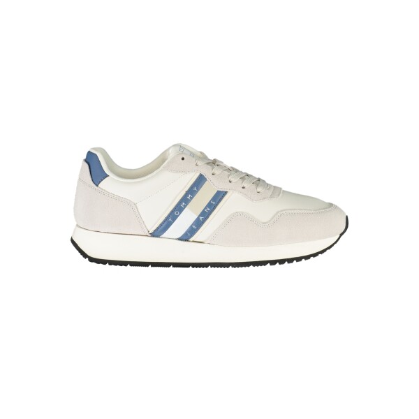 Tommy Hilfiger ανδρικά λευκά sneakers με μπλε λεπτομέρειες