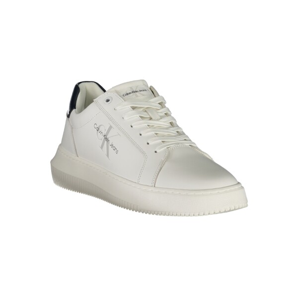 Calvin Klein ανδρικά sneakers σε λευκό χρώμα με μαύρες λεπτομέρειες