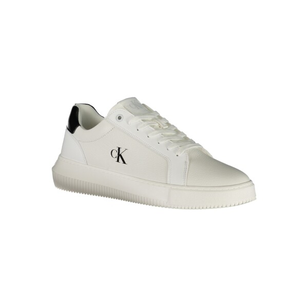 Calvin Klein ανδρικά sneakers σε λευκό χρώμα με μαύρες λεπτομέρειες
