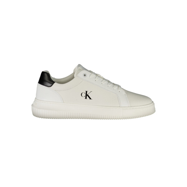 Calvin Klein ανδρικά sneakers σε λευκό χρώμα με μαύρες λεπτομέρειες