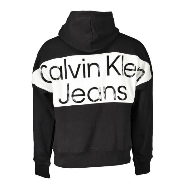 Calvin Klein ανδρικό μαύρο φούτερ με φερμουάρ και κουκούλα