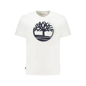 Timberland ανδρικό λευκό T-shirt με κοντά μανίκια και λογότυπο