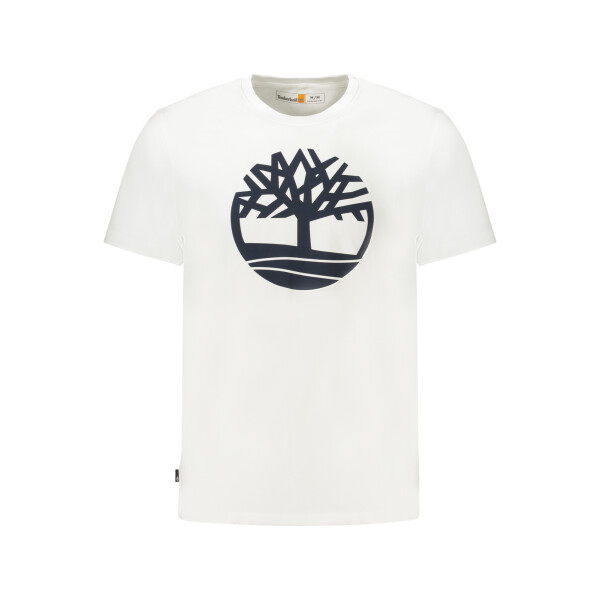 Timberland ανδρικό λευκό T-shirt με κοντά μανίκια και λογότυπο