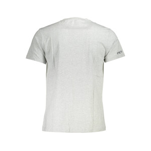 LA MARTINA ανδρικό t-shirt σε γκρι χρώμα με κοντά μανίκια και print λογότυπο