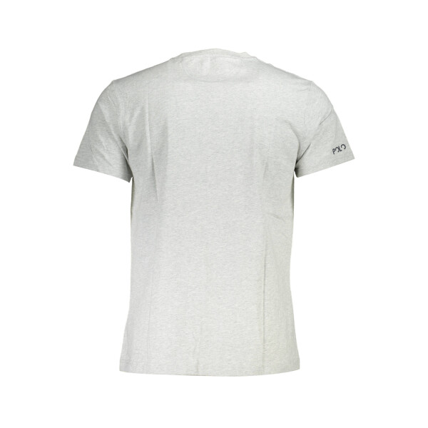 LA MARTINA ανδρικό t-shirt σε γκρι χρώμα με κοντά μανίκια και print λογότυπο