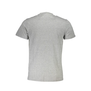 CAVALLI CLASS Ανδρικό Γκρι T-shirt με κοντά μανίκια και λογότυπο