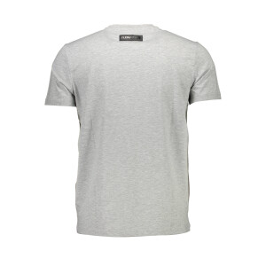 PLEIN SPORT Ανδρικό Γκρι T-shirt με print λογότυπο