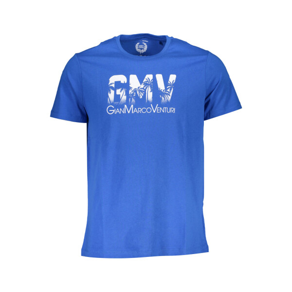 GIAN MARCO VENTURI Ανδρικό Μπλε T-shirt με κοντά μανίκια και λογότυπο