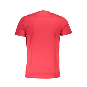 CAVALLI CLASS Ανδρικό Κόκκινο T-Shirt με κοντά μανίκια και λογότυπο