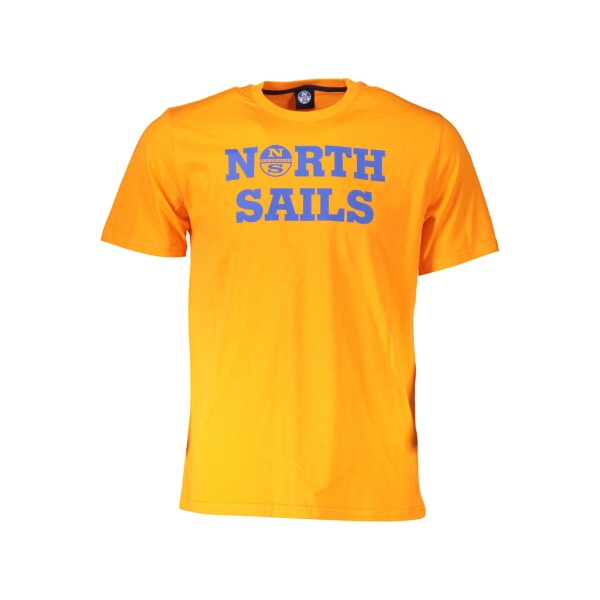 North Sails ανδρικό πορτοκαλί t-shirt με στρογγυλή λαιμόκοψη και λογότυπο