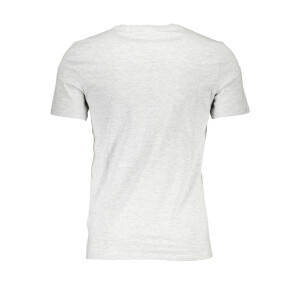 Guess Jeans ανδρικό t-shirt σε γκρι χρώμα με κοντά μανίκια και λογότυπο