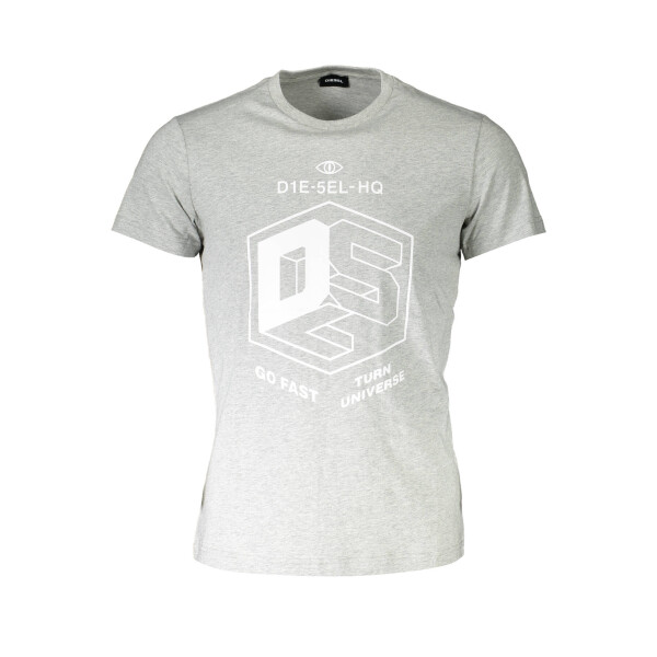 Diesel Ανδρικό Γκρι T-shirt με στρογγυλή λαιμόκοψη