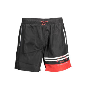 Karl Lagerfeld Beachwear Ανδρικό Μαύρο Μαγιό με τσέπες και λογότυπο