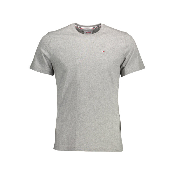 Tommy Hilfiger ανδρικό γκρι t-shirt με κοντά μανίκια και λογότυπο