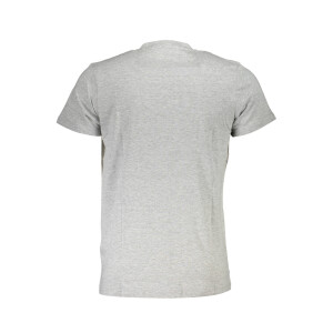 CAVALLI CLASS Ανδρικό Γκρι T-shirt με κοντά μανίκια και λογότυπο