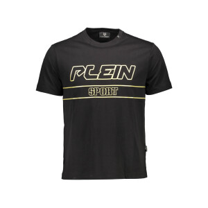 PLEIN SPORT Ανδρικό Μαύρο T-shirt με print λογότυπο