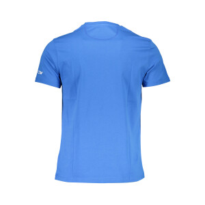 LA MARTINA Ανδρικό Μπλε T-shirt με κοντά μανίκια και λογότυπο