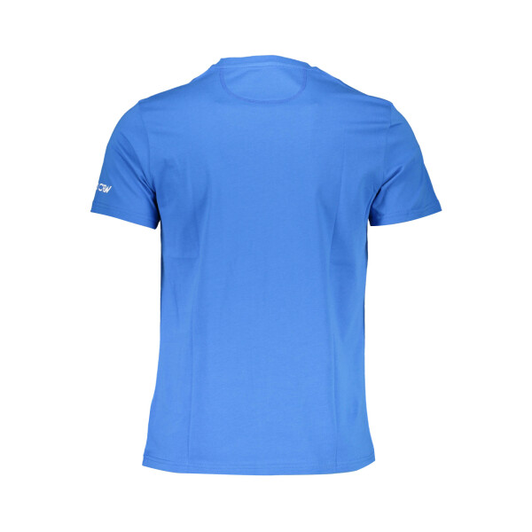 LA MARTINA Ανδρικό Μπλε T-shirt με κοντά μανίκια και λογότυπο
