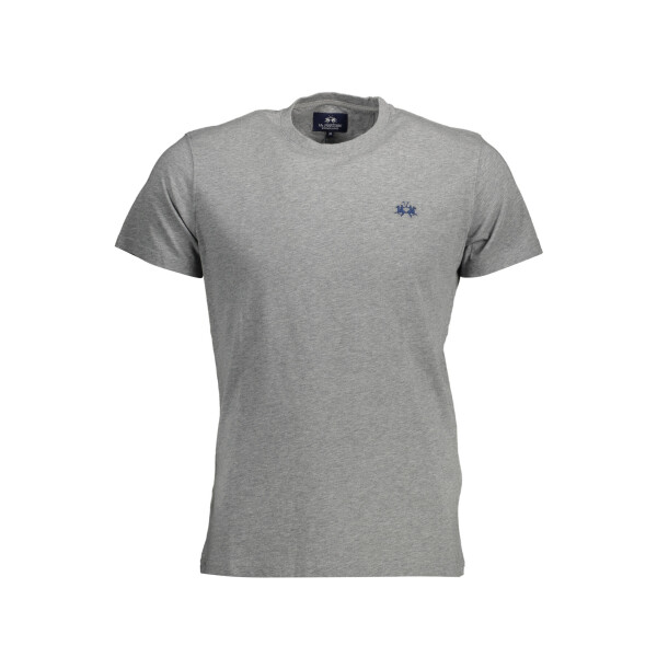 LA MARTINA Ανδρικό Γκρι T-shirt με στρογγυλή λαιμόκοψη