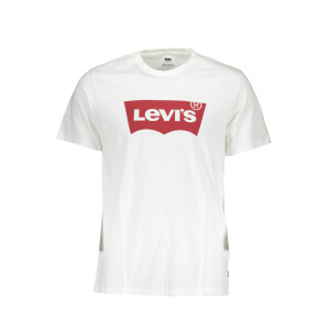 Levi's Ανδρικό Λευκό T-shirt με κοντά μανίκια και λογότυπο