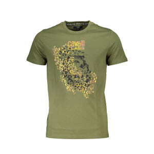 Cavalli Class Ανδρικό Πράσινο T-shirt με κοντά μανίκια και λογότυπο