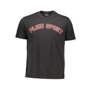 PLEIN SPORT Ανδρικό Μαύρο T-shirt με print και λογότυπο