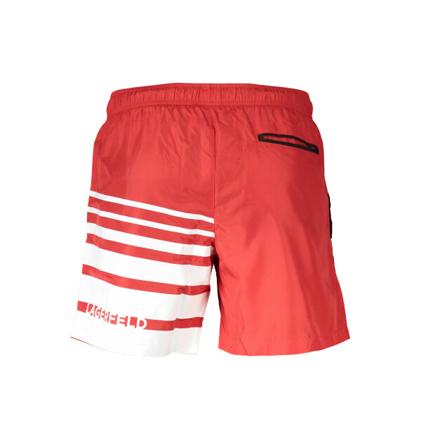 Karl Lagerfeld Beachwear Ανδρικά Κόκκινα Μποξεράκια με print λογότυπο