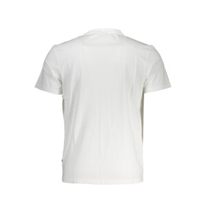 Napapijri Ανδρικό Λευκό T-shirt με στρογγυλή λαιμόκοψη και λογότυπο