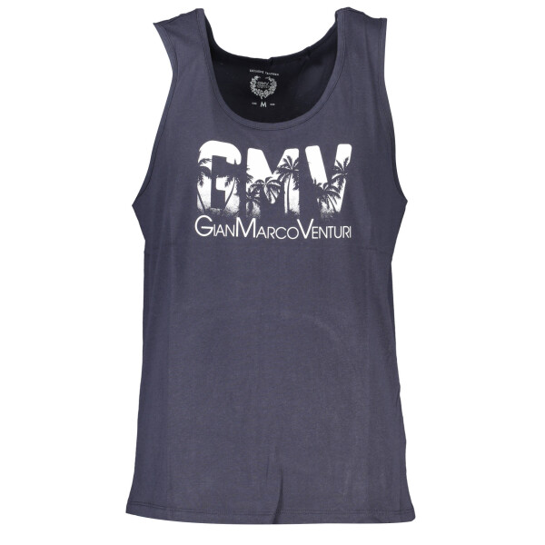 GIAN MARCO VENTURI Ανδρικό Μπλε Αμάνικο T-shirt με λογότυπο