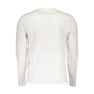 North Sails ανδρικό λευκό t-shirt με μακριά μανίκια και λογότυπο