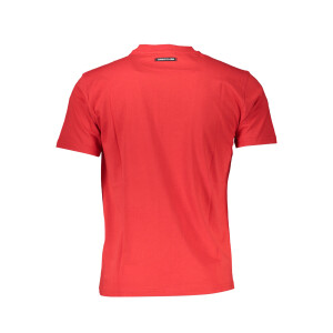 CAVALLI CLASS Ανδρικό Κόκκινο T-shirt με print λογότυπο
