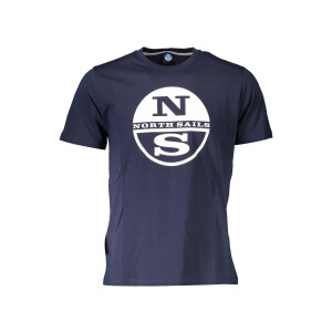 North Sails ανδρικό μπλε t-shirt με κοντά μανίκια και λογότυπο