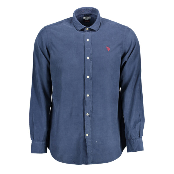 U.S. POLO ASSN.. Ανδρικό Μπλε Πουκάμισο με κεντημένο λογότυπο