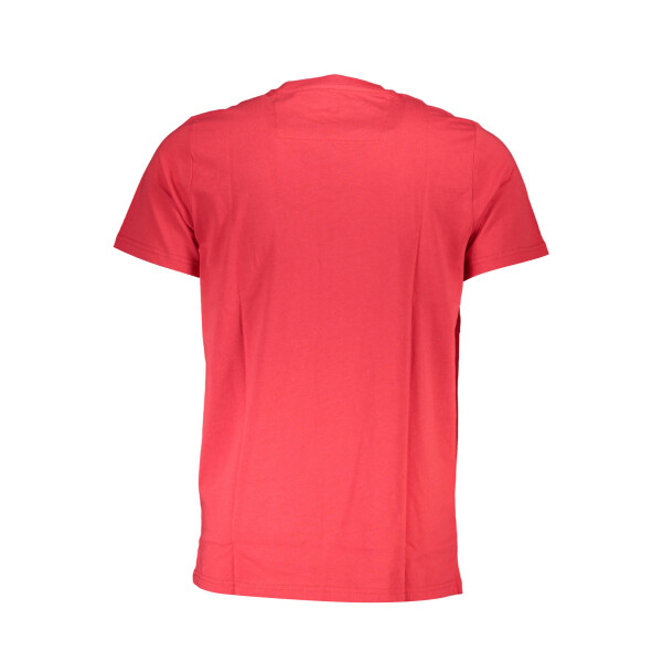 CAVALLI CLASS Ανδρικό Κόκκινο T-shirt με κοντά μανίκια και λογότυπο