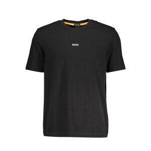 BOSS Ανδρικό Μαύρο T-shirt με στρογγυλή λαιμόκοψη
