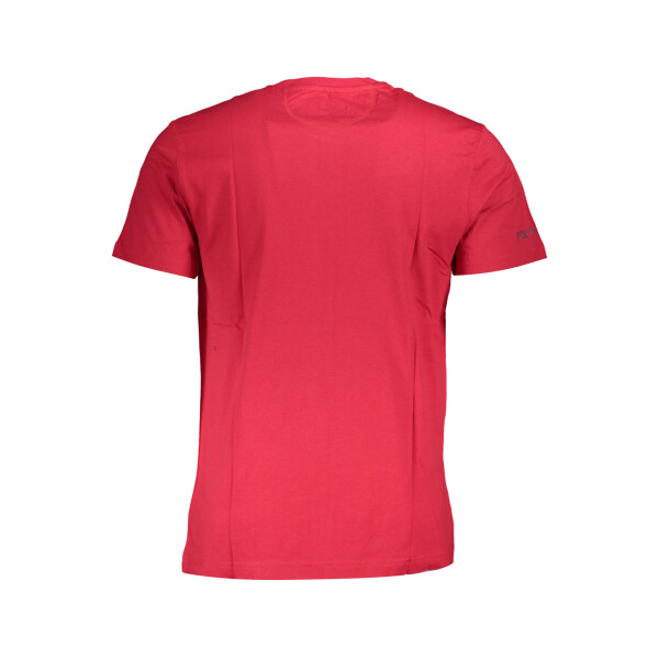 LA MARTINA Ανδρικό Κόκκινο T-shirt με κοντά μανίκια και λογότυπο